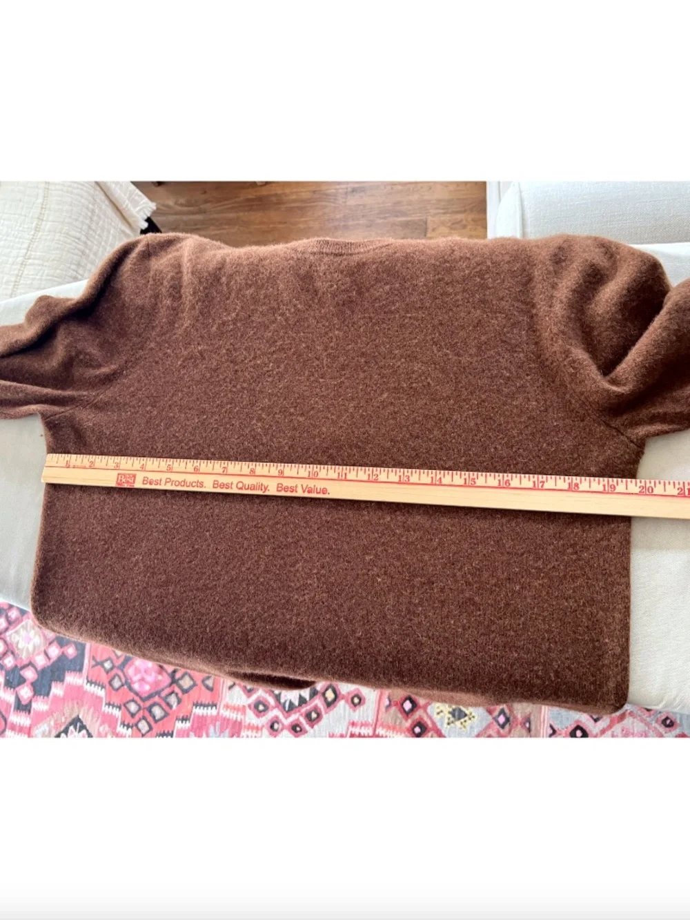 J. CREW 100% Cashmere Crew neck Sweater in Chestnut - M